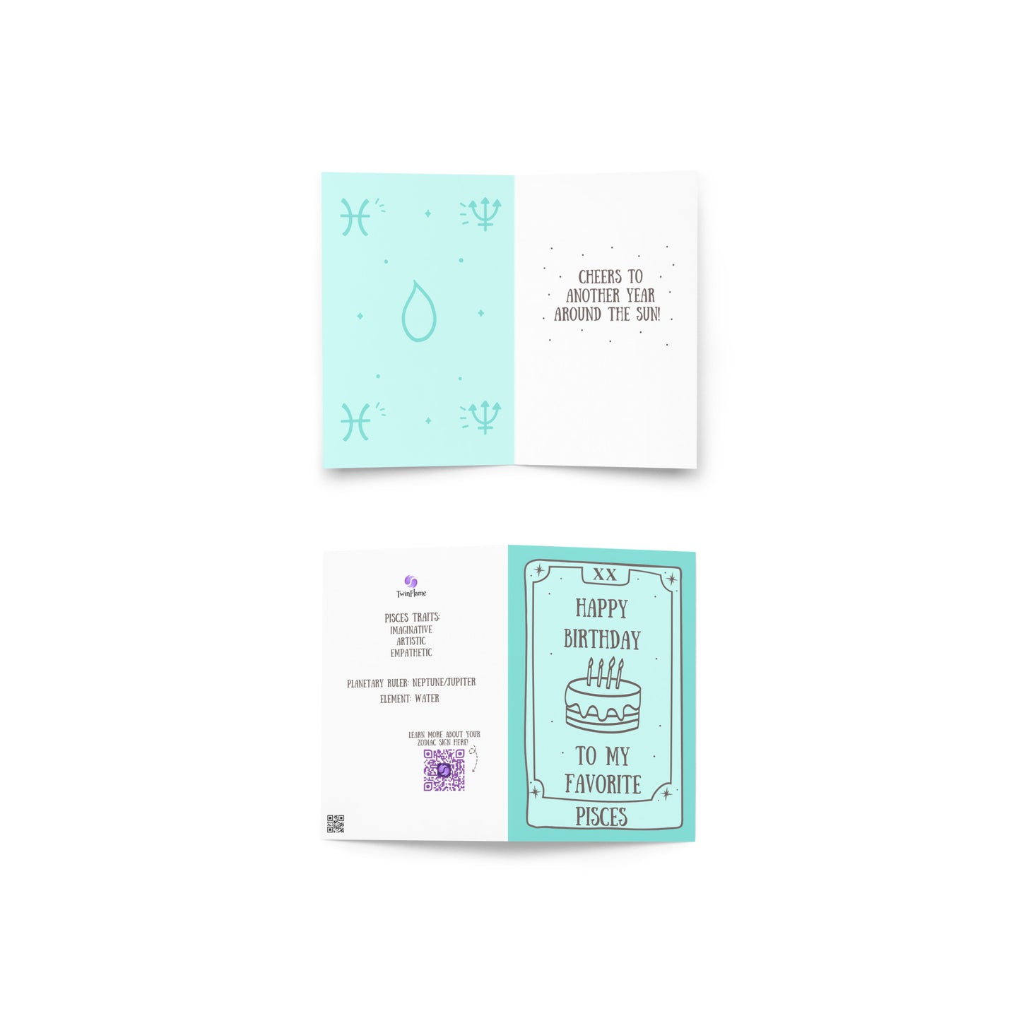Pisces Birthday Card