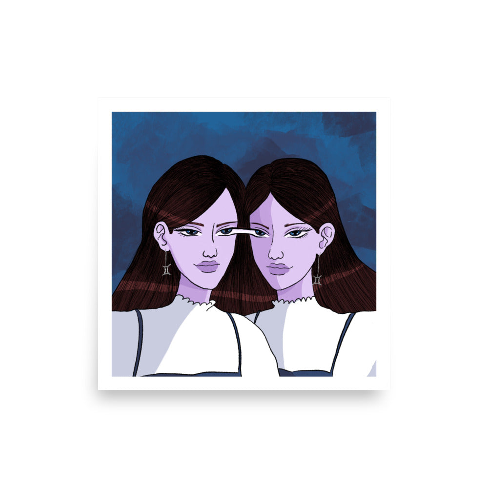Gemini Zodiac Print